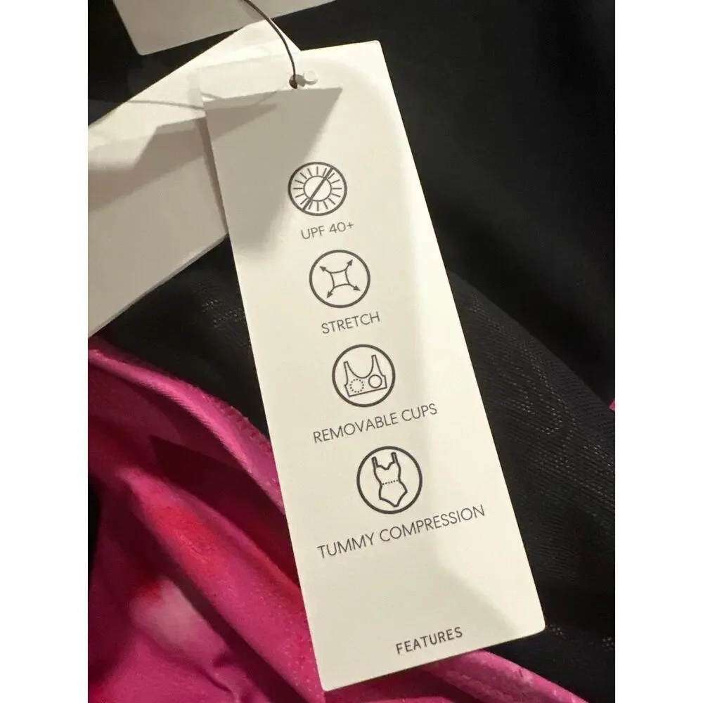 DKNY Tie-Back Halter-Style One-Piece Swimsuit Size Large - Picture 5 of 10